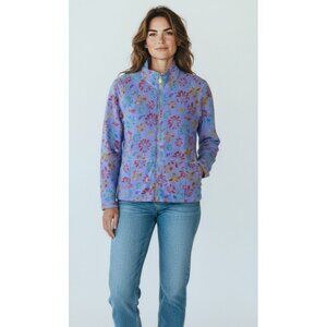 Fresh Produce Full-Zip Lightweight Jacket Mock Neck Size L Multicolored  USA